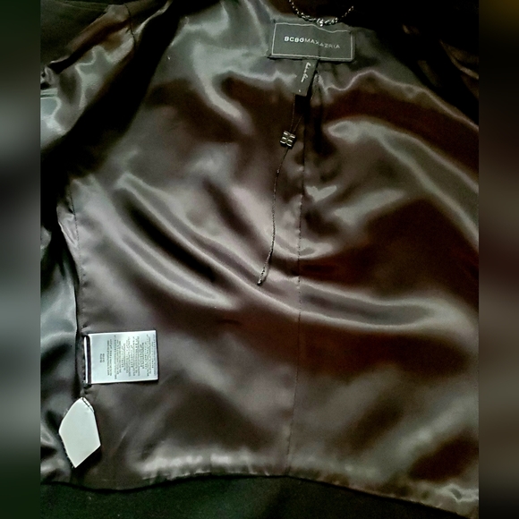 BCBG MaxAzria black wool military coat L - Picture 9 of 11